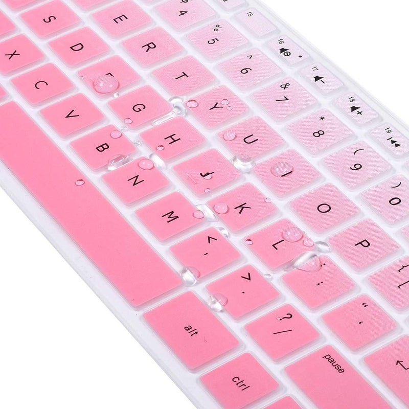 imComor Keyboard Cover for HP Pavilion X360 14" & HP Laptop 14t 14z 14-cf 14-dk 14-dq 14-fq Series 14-cf0006dx/cf0012dx 14-dk0002dx 14-dq0011dx/dq1037wm/dq1089wm 14-fq0040nr/fq0050nr Keyboard Skin, Ombre Pink - Image 3